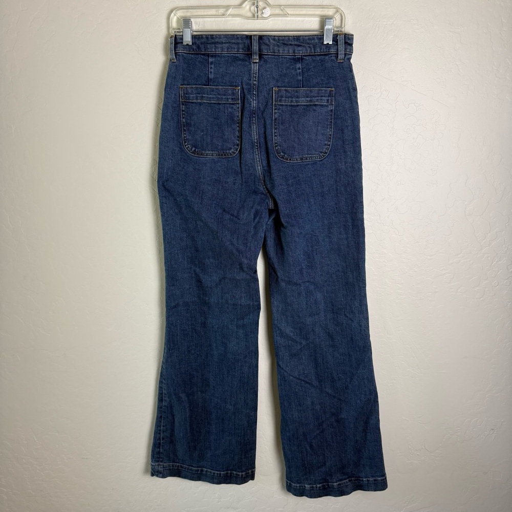 & Other Stories High Rise Flare Patch Pocket Jeans Medium Wash Size 29 - Picture 5 of 16